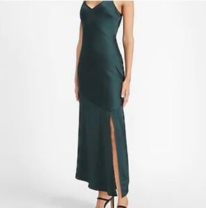 green emerald velvet dress stevie slip dress  maliamills.com